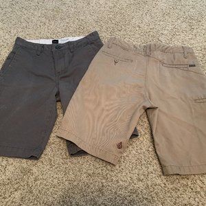 Lot of 2 Boys Shorts RVCA and Volcom Size 27
